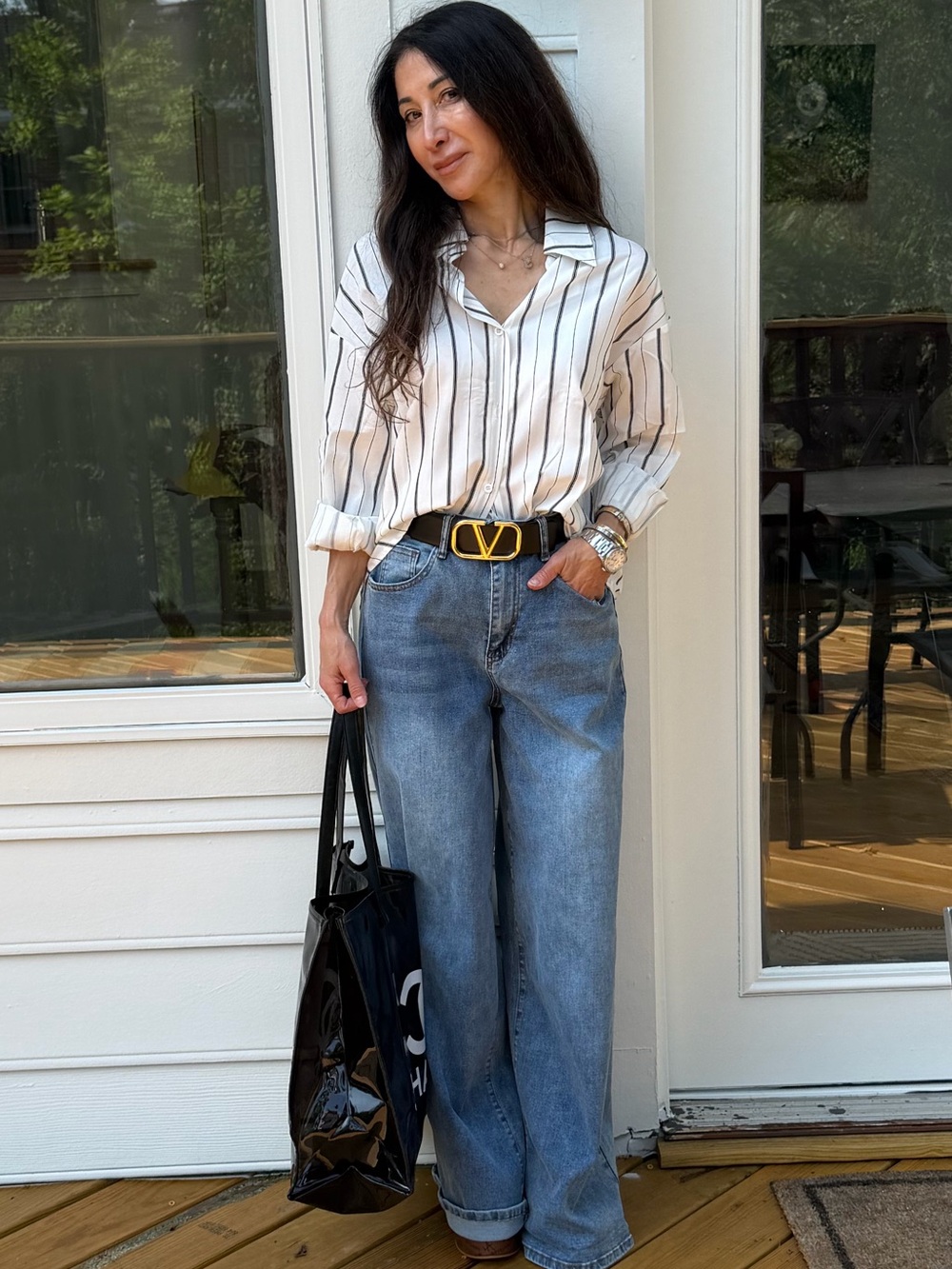 Striped Button-Down Shirt - Picture 4 of 5